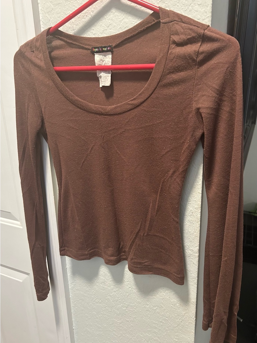 Brown Long-Sleeve Top